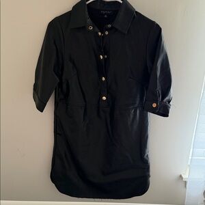 Elegant Black Button-Down Men's Shirt